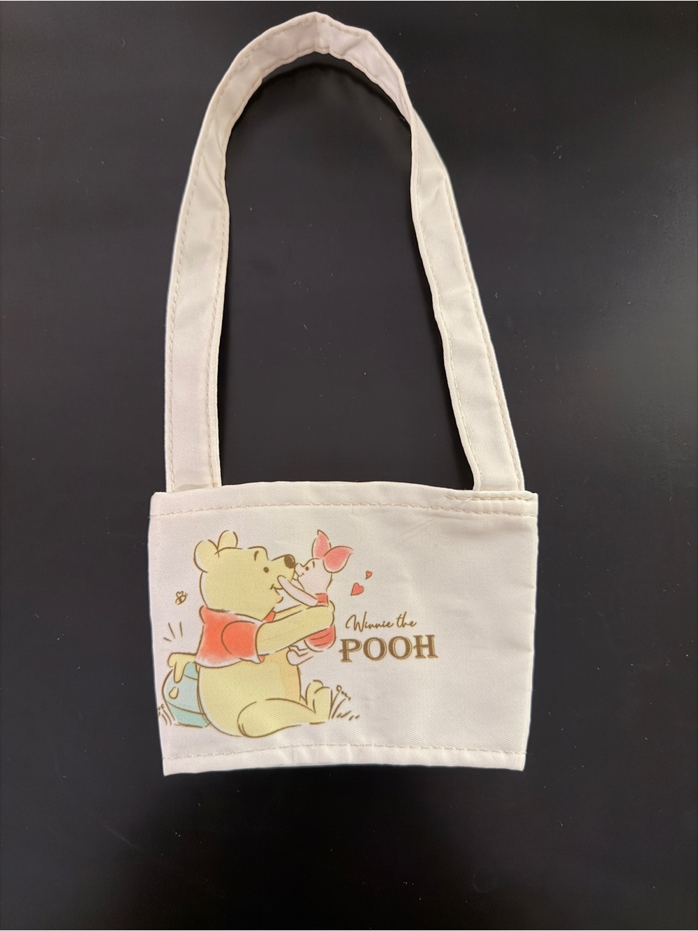 Disney Winnie the Pooh & Piglet Cup Holder / Drink Carrier Strap Bag